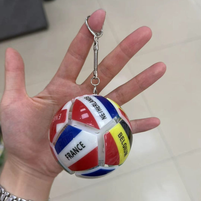 Wholesale 2026 Press Light Soccer Stress Toy Keychain Boutique Gift MOQ: 2