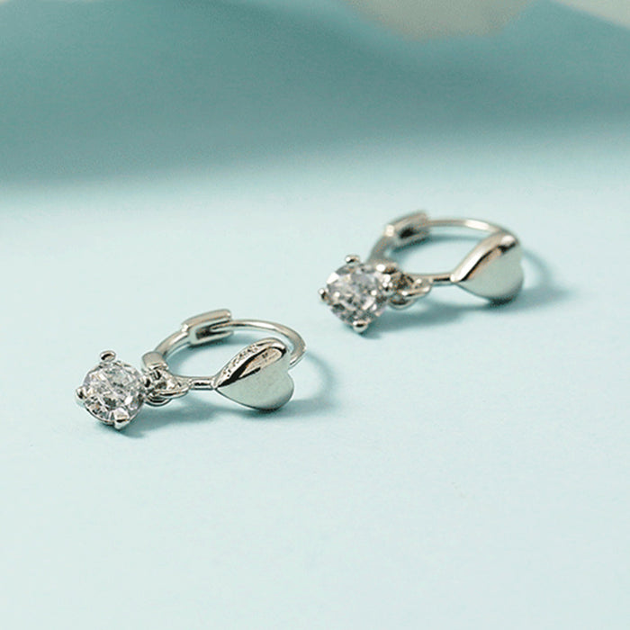 Wholesale   love ear buckle women's single diamond elegant  ear bone clip exquisite  sleep-free earrings