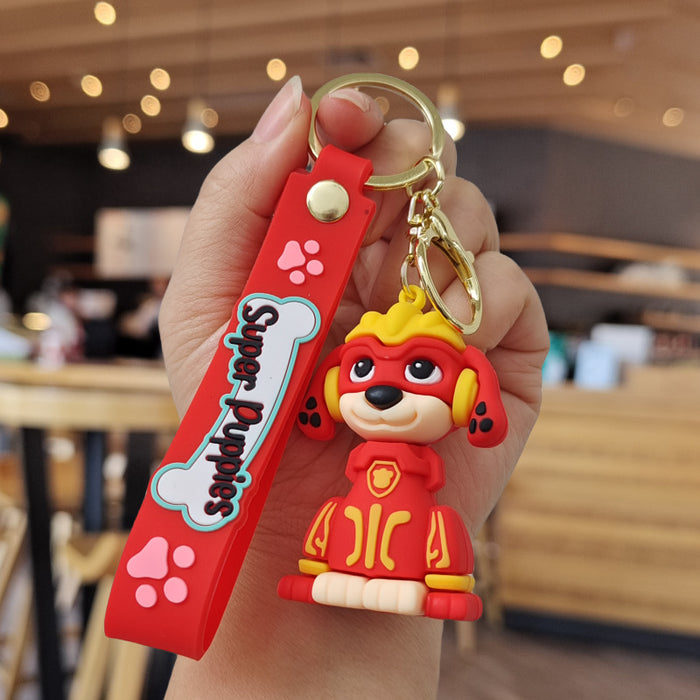 Wholesale Cartoon Dog Doll Silicone Keychain JDC-KC-ZhuoRan008