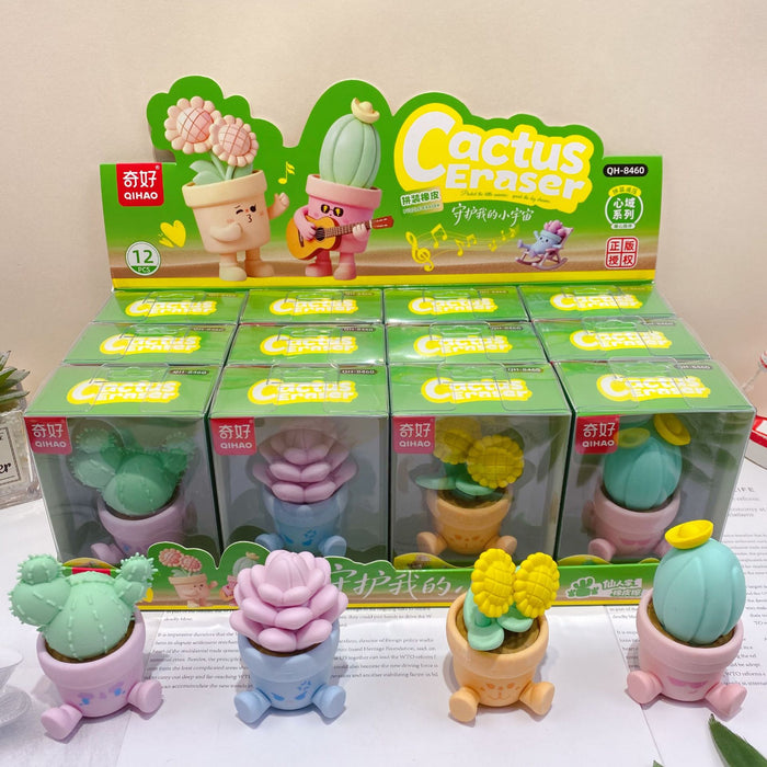 Wholesale 12pcs/box Decorative Rubber Eraser Amusement Park Cartoon Student Stationery