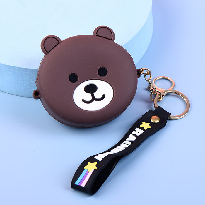 Wholesale Cute Silicone Cartoon Coin Purse Keychain Bag Trendy Unisex Wallet MOQ≥5