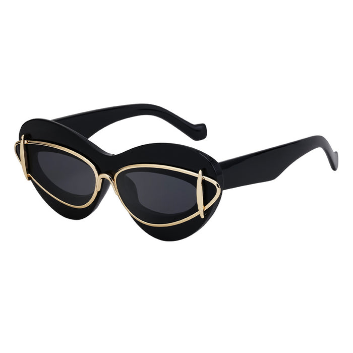 Wholesale PC Cat-eye Y2K Small Frame Women's Sunglasses JDC-SG-LanMou005