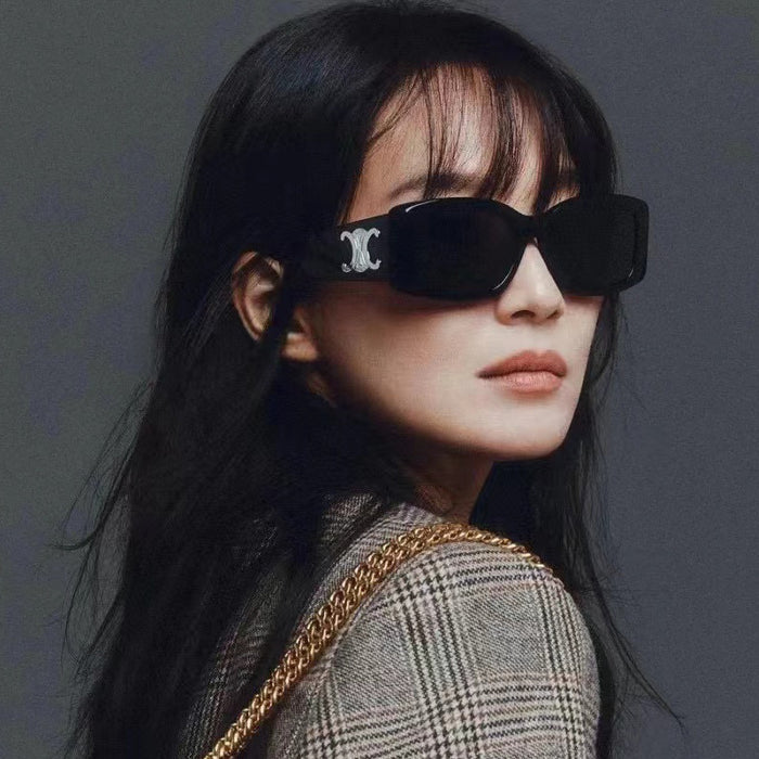 Wholesale  Square Wide-leg Sunglasses Women's  Retro Sunglasses Sunscreen Personalized All-match Glasses