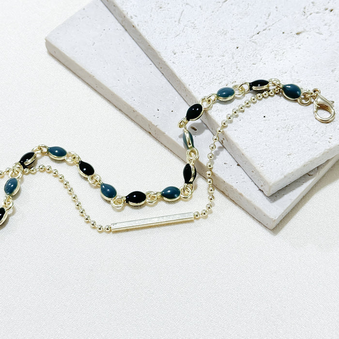 Wholesale Retro double-layer bracelet, niche light luxury bracelet, independent packaging, high-end handmade decoration