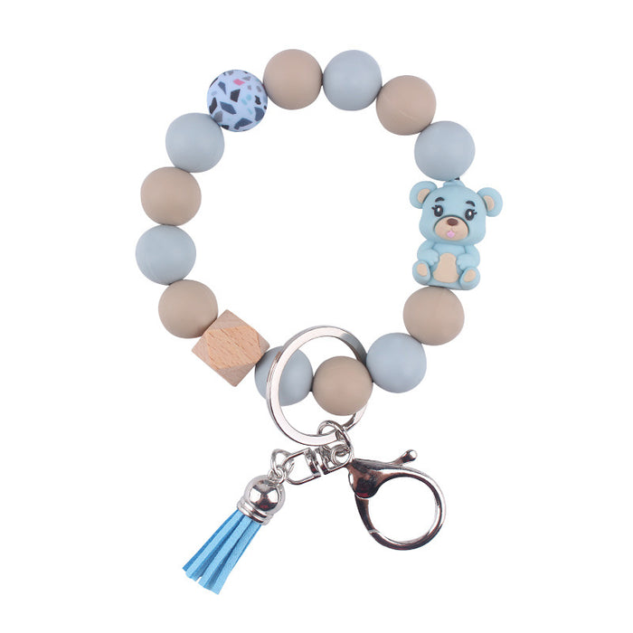 Wholesale Cartoon Bear Silicone Keychain