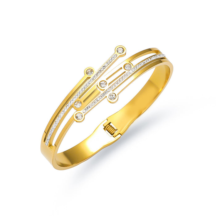 Wholesale Titanium steel bracelet, fashionable commuting stainless steel cross bracelet, spring jewelry