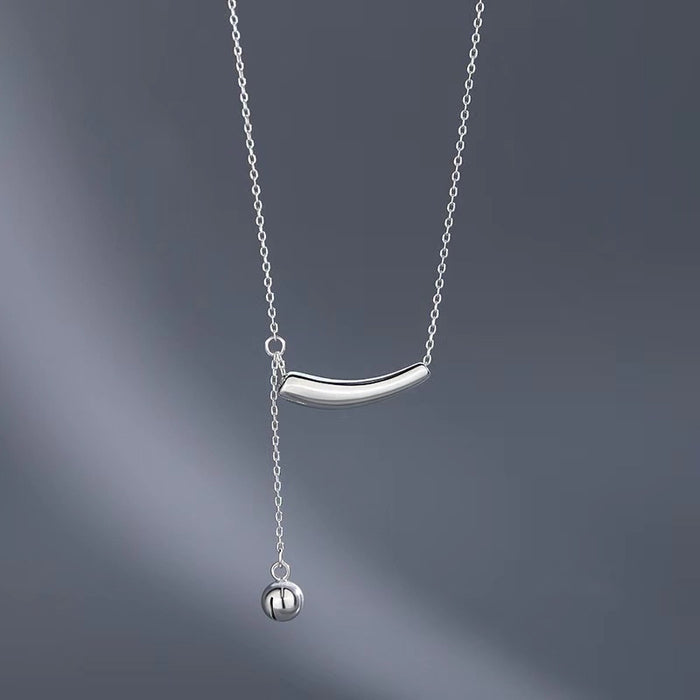 Wholesale Titanium steel necklace, sweater chain, tassel accessories, simple and versatile collarbone chain