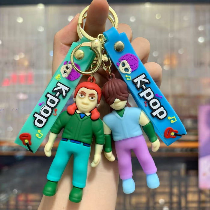 Wholesale KPOP  small PVC pendant keychain