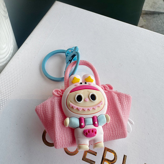 Wholesale Cute Animal Pajama Party Dolls Rubber Bag Doll Bag Pendant Keychain Pendant Camera Chain