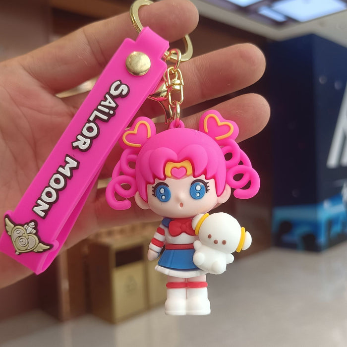 Wholesale Cartoon Silicone Doll Keychain JDC-KC-KuangK045