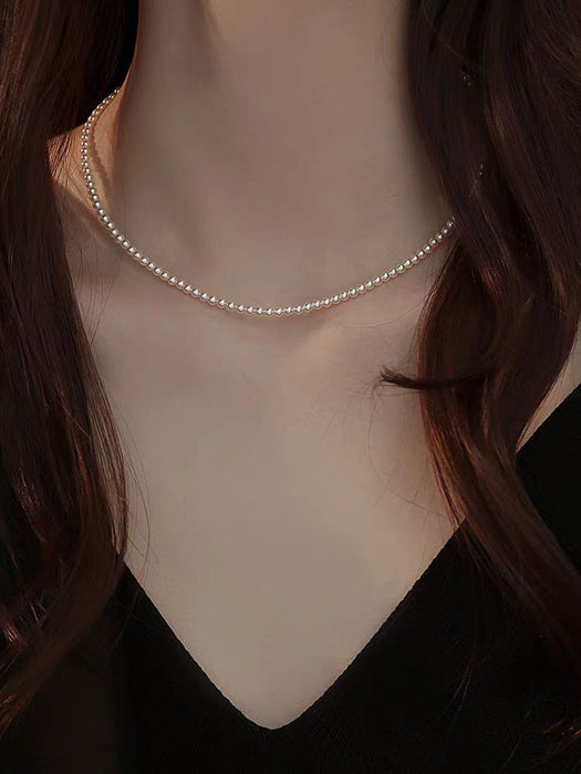 Wholesale 3m pearl pearl Australian white round flawless strong light necklace