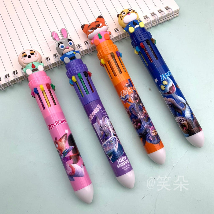 Wholesale Cute Cartoon 10-Color Clickable Ballpoint Pen
