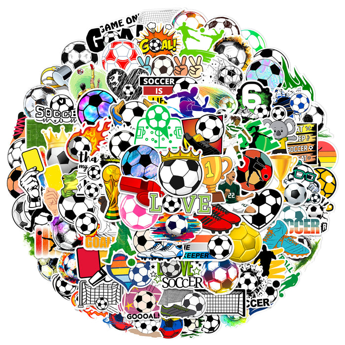Wholesale 100 cartoon football sports removable DIY stickers
