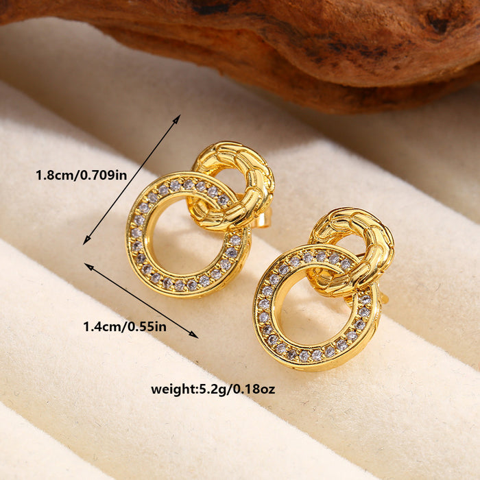 Wholesale Silver Needle Creative Diamond Earrings Simple Earrings High End