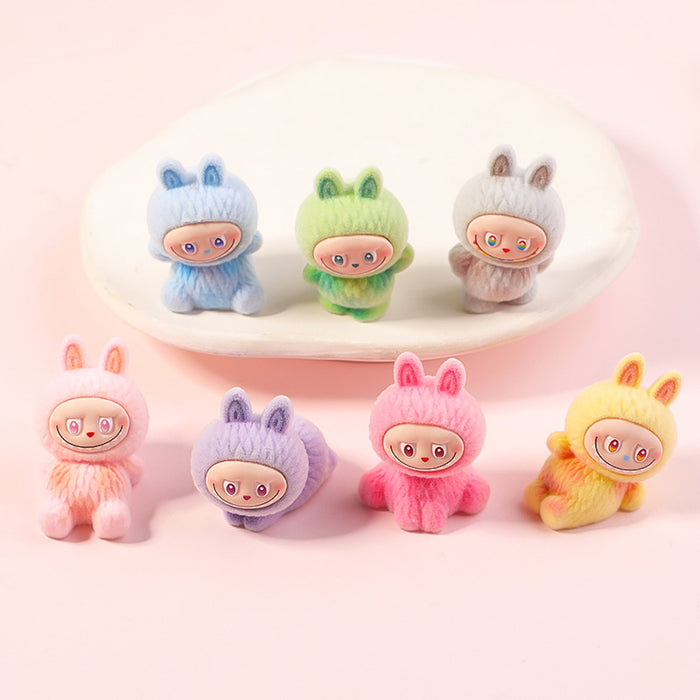 Wholesale flocked cute mini figurine