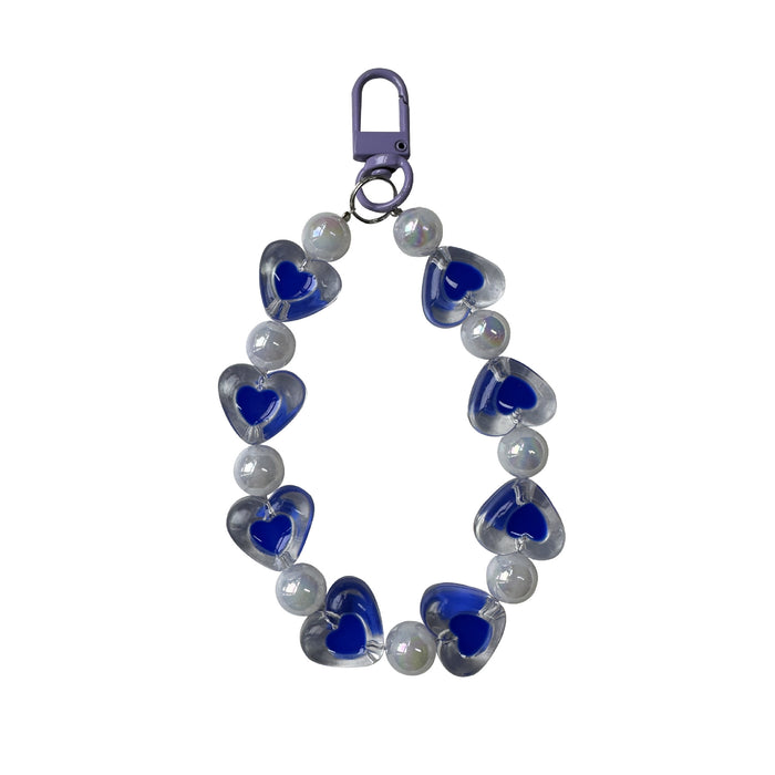 Wholesale Creative Acrylic Beaded Phone Chain, Car Keychain, Love Car Keychain, Peach Heart Keychain Accessories