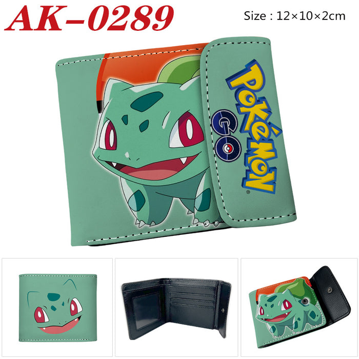 Wholesale Anime Snap Button PU Leather Short Wallet Unisex Card Coin Purse Trendy Boutique Gift