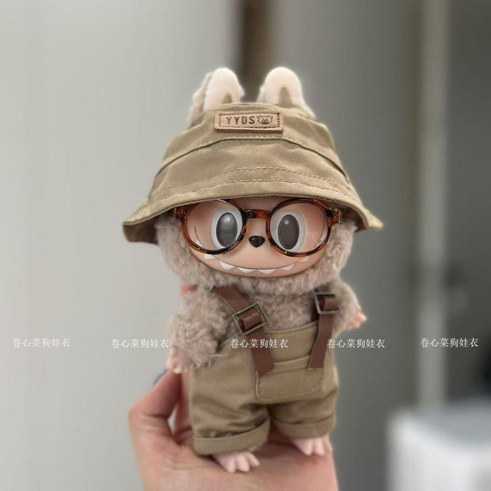 Wholesale Vinyl Doll overalls  hats clothes glasses