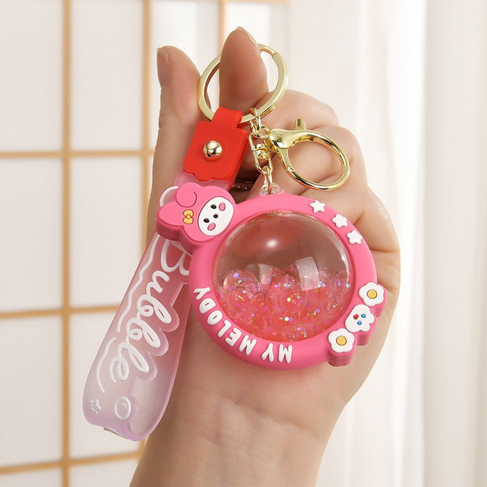 Wholesale Cartoon Quicksand Swim Ring Keychain