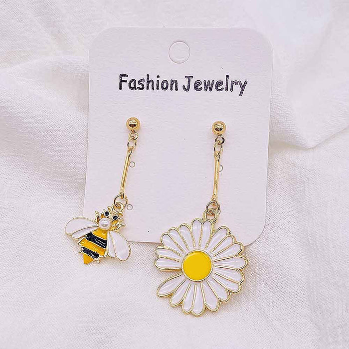 Wholesale Small Daisy Alloy Earrings JDC-ES-Susheng004