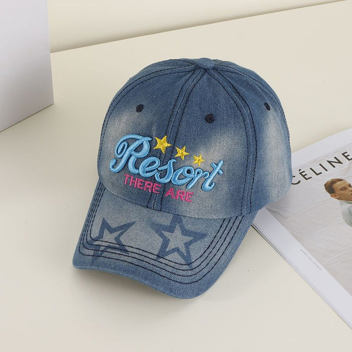 Wholesale Cowboy hat, casual duckbill hat, sun visor hat, embroidered letter versatile hat