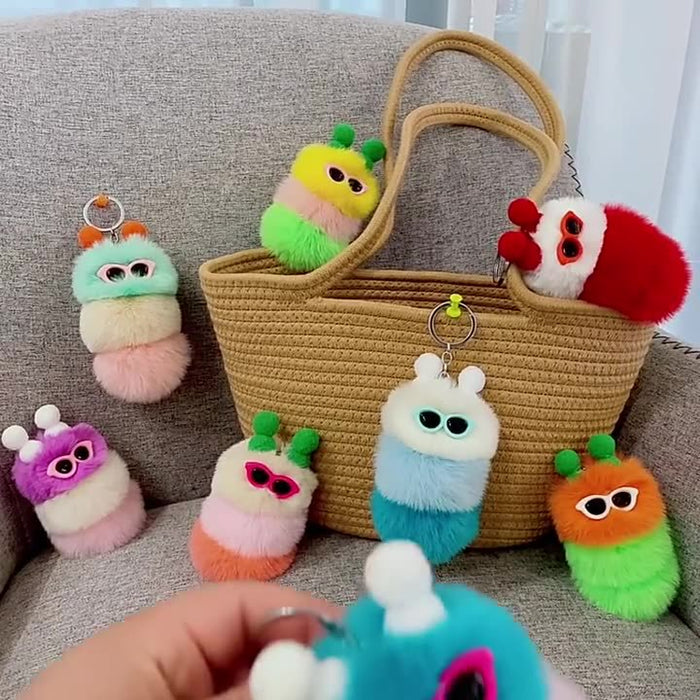 Wholesale Keychain Cartoon Plush Doll Car Keychain Ring Hairball Bag Pendant Accessories