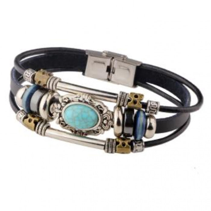 Wholesale  leather bracelet men and women turquoise leather bracelet high-grade exquisite leather bracelet