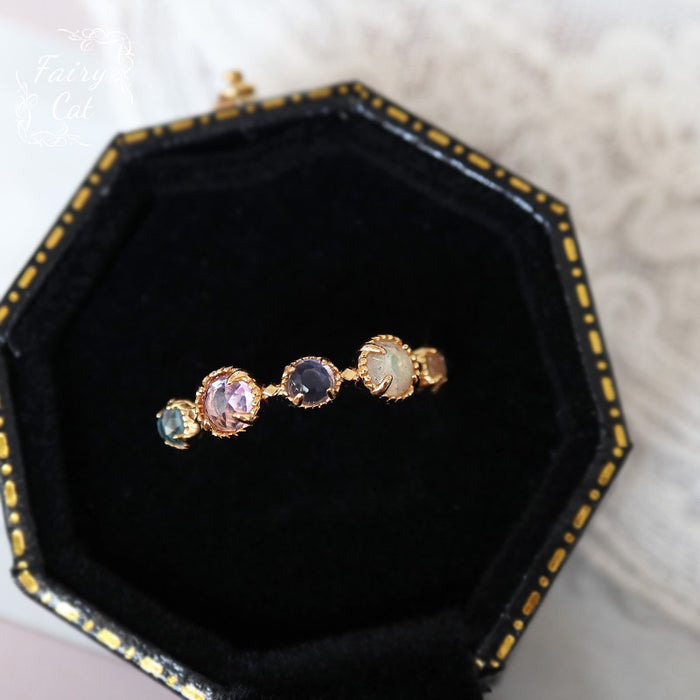 Wholesale Moonstone amethyst light luxury ring simple