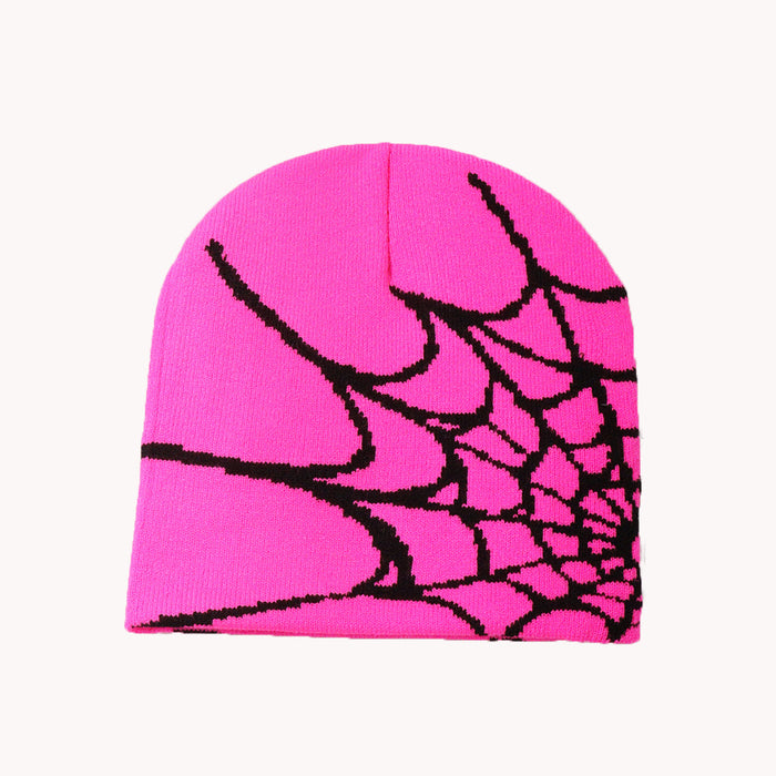 Wholesale Spider Web Pattern Acrylic Knitted Hat JDC-FH-JunL004