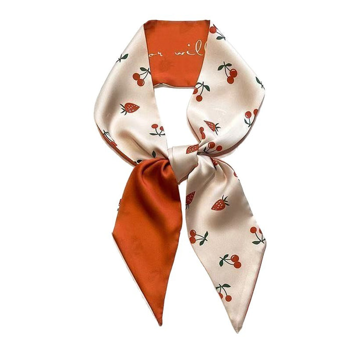 Wholesale Red series small long silk scarf