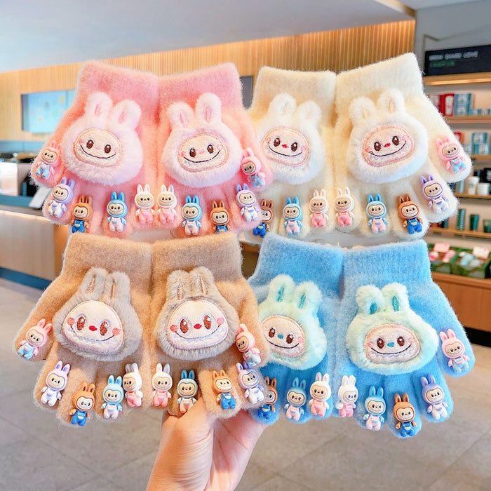 Wholesale Cute cartoon five-finger children gloves
