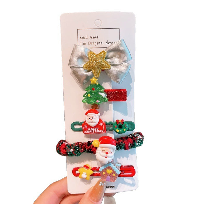 Wholesale Christmas children' s hair clips plush hair clips