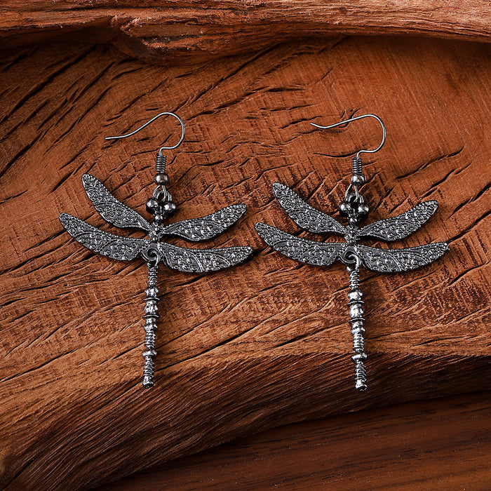 Wholesale Creative,  stylish,  and retro dragonfly pendant Earrings