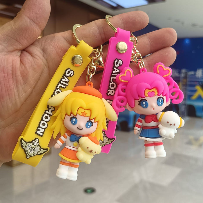 Wholesale Cartoon Silicone Doll Keychain JDC-KC-KuangK045