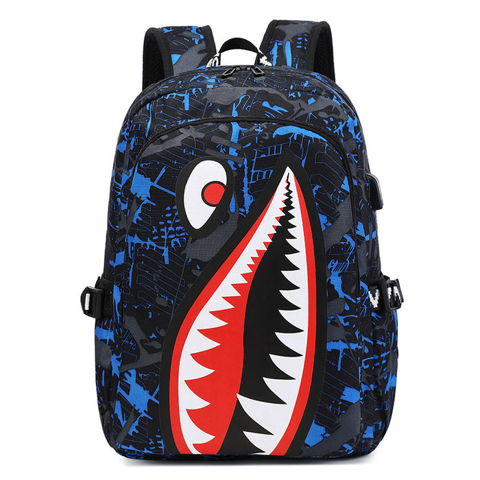 Wholesale Shark Personalized Pattern Printing Backpack Bags