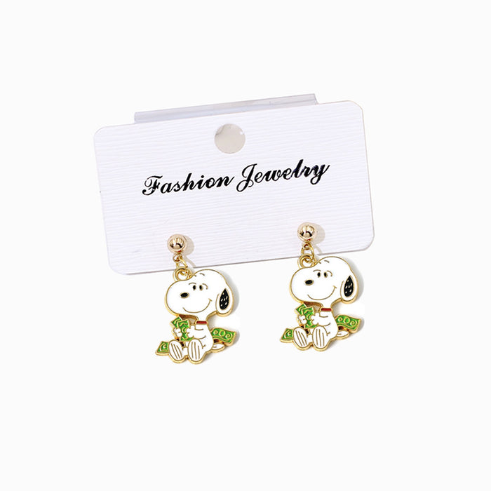 Wholesale Cute Cartoon Short Stud Earrings 925 Silver Jewelry Accessory for Women Gift MOQ≥2