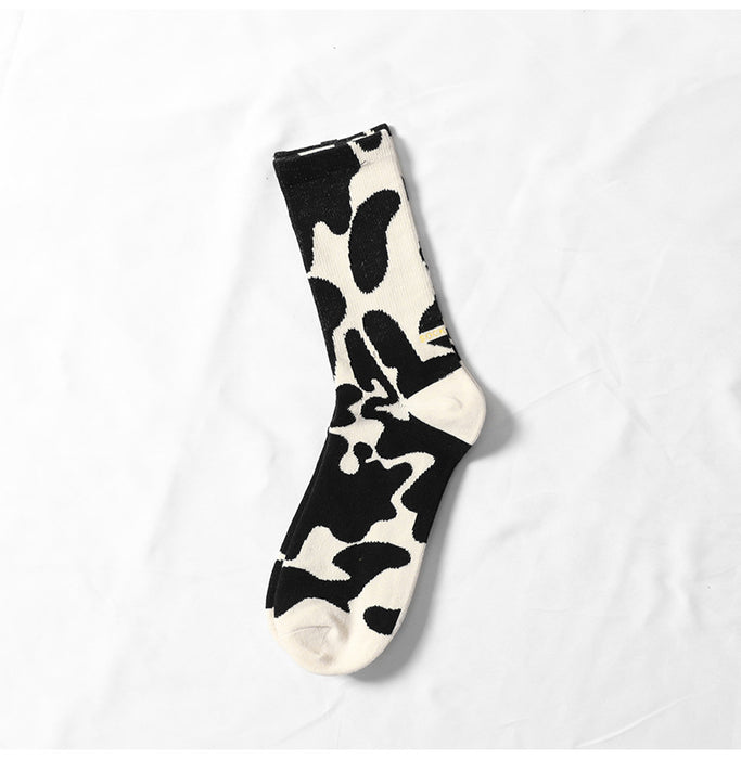 Wholesale Mid length socks, all cotton trendy socks, women's calf socks