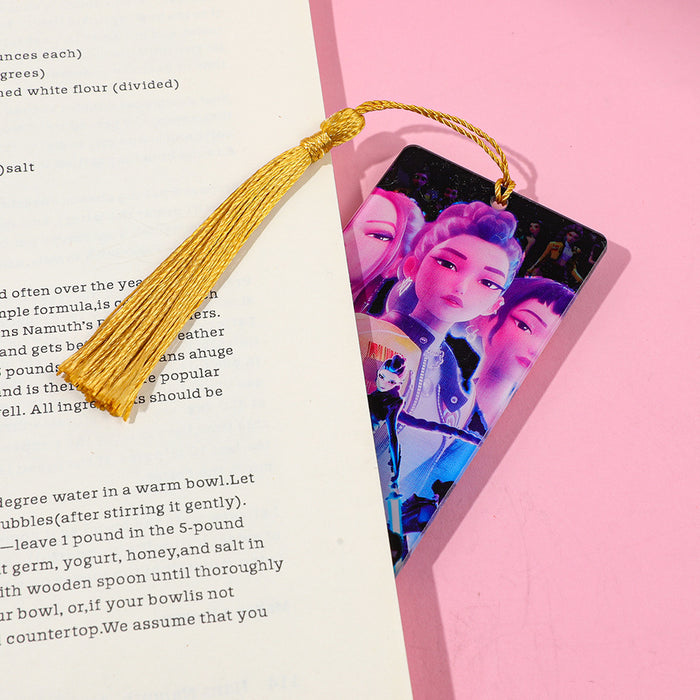 Wholesale Homemade Anime-Style Acrylic Tassel Bookmark