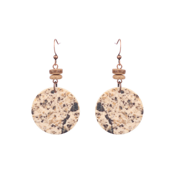 Wholesale Bohemian Wooden Earrings Hollow Flower Geometric Jewelry Accessory MOQ≥2