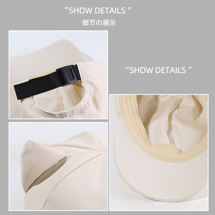 Wholesale Cute Cat's ears (Steamed cat-ear shaped bread) hat women's octagonal hat retro duck tongue beret newspaper children's hat men