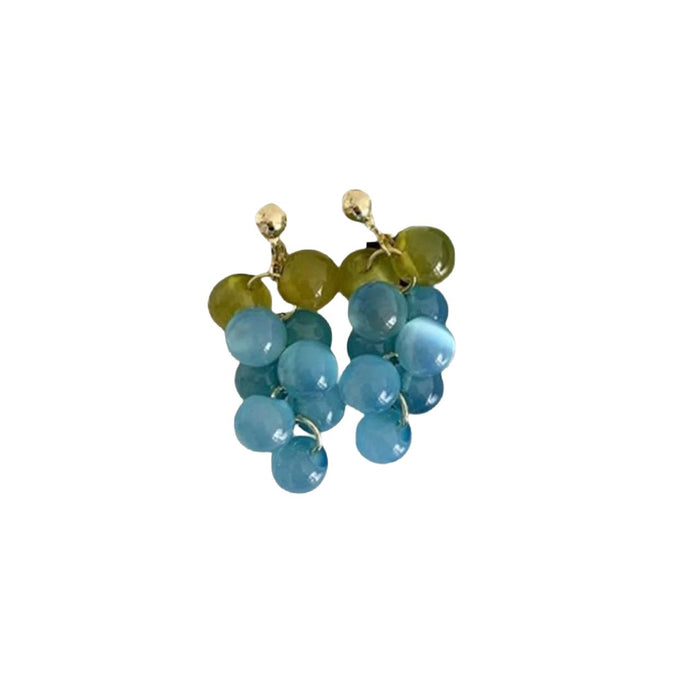 Wholesale Grape Theme Acrylic Earrings - Summer Fashion Jewelry Accessory Gift