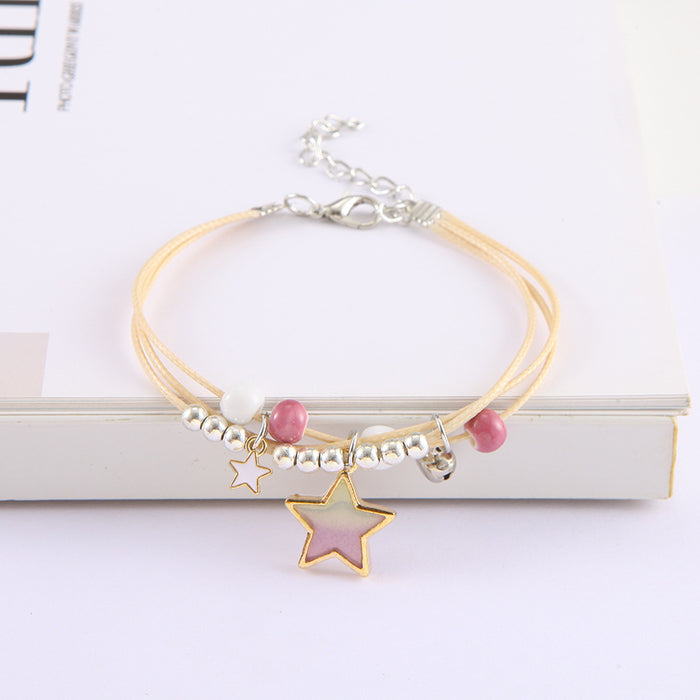 Wholesale Handmade star alloy butterfly bracelet women' s cool style couple bracelet jewelry