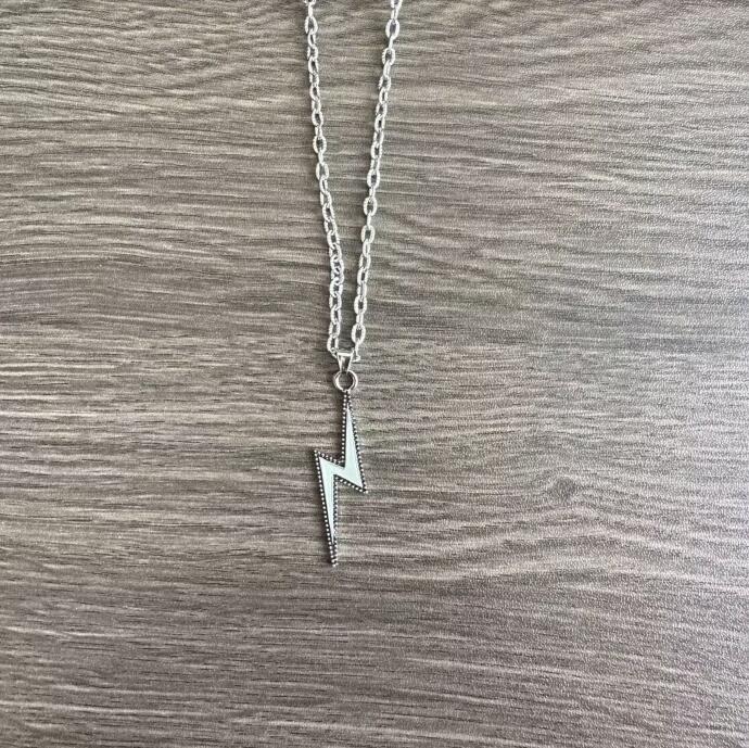 Wholesale Vintage Creative Turquoise Lightning Pendant Necklace