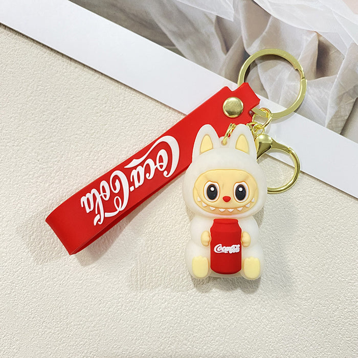 Wholesale Cartoon Cross-Dressing Little Sheep Keychain Silicone Doll Gift Car Keychain Pendant