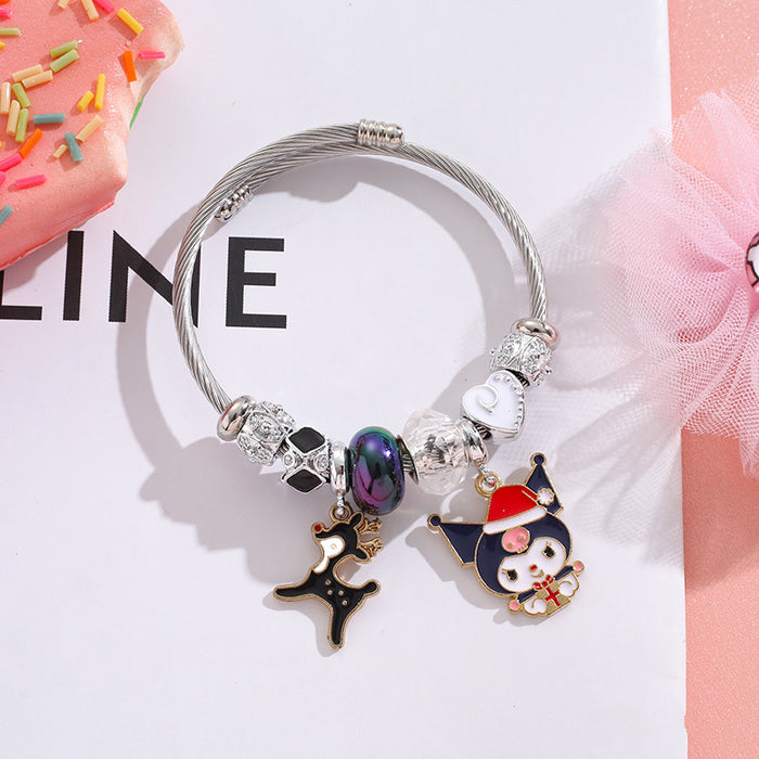 Wholesale Cartoon & Beaded Bracelet Stainless Steel with Bells MOQ≥2