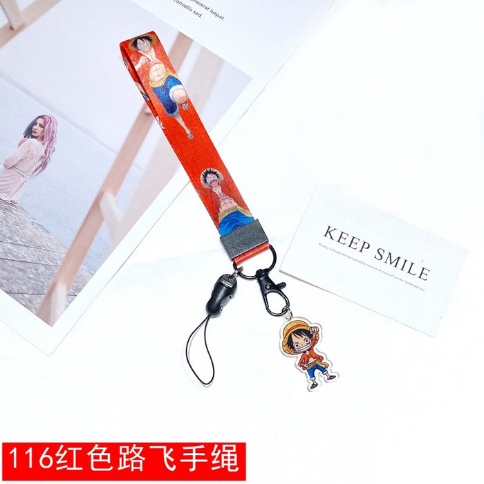 Wholesale Polyester Cartoon Printed Long Hanging Rope Keychain JDC-KC-Gongz057