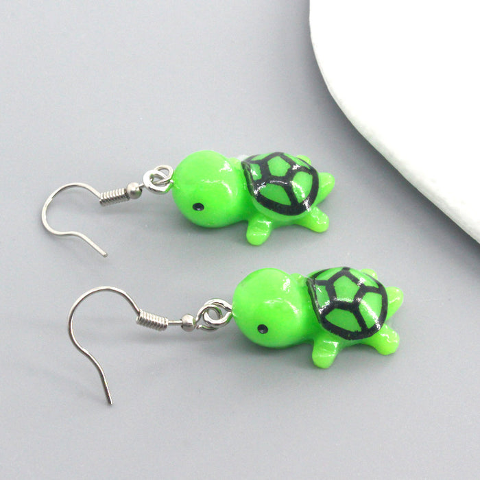 Wholesale Cute Cartoon Turtle Resin Earrings JDC-ES-Dagou007