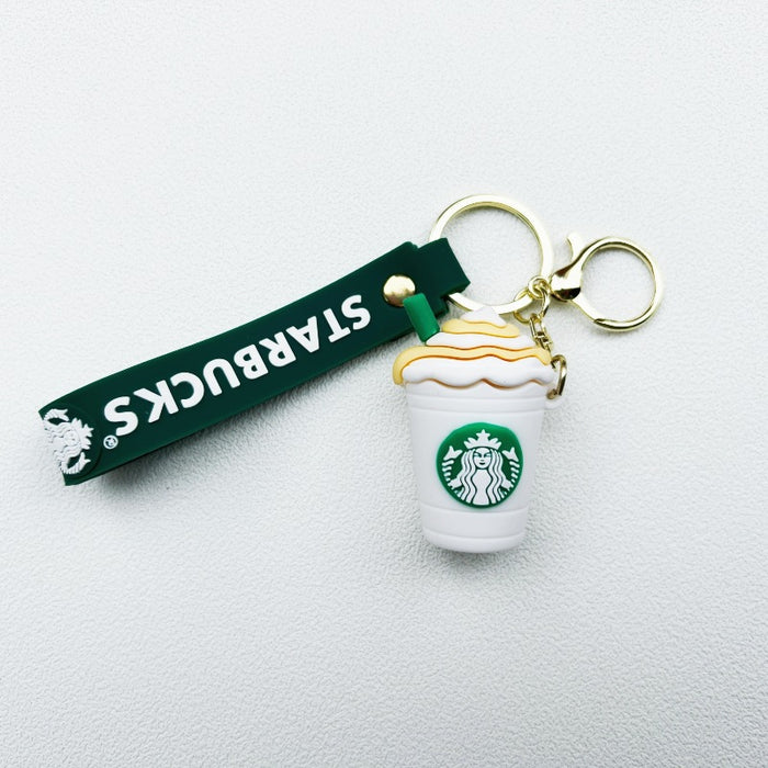 Wholesale Cartoon Cute Coffee Milk Tea Cup Keychain JDC-KC-WuYi002