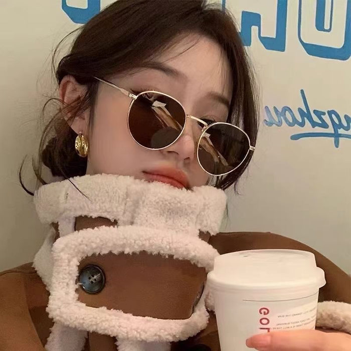 Wholesale Polarized Sunglasses Women's  Round Sunscreen UV  Sunglasses