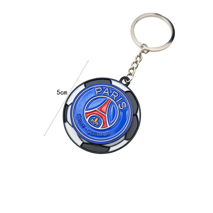 Wholesale Rotatable Football Club Team Keychain